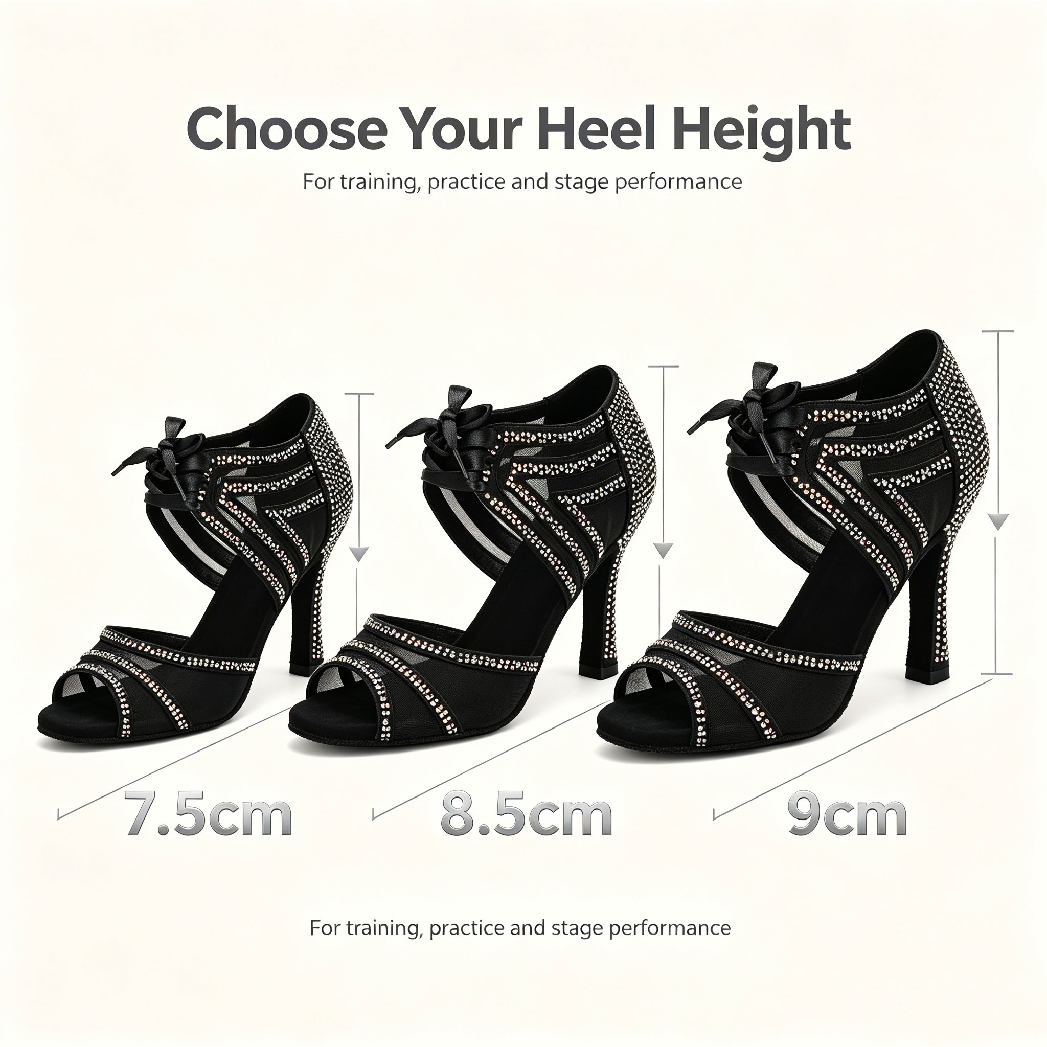 Ladies Latin Salsa Dance Shoes - Sandal Strappy Heeled ulasan dan harga