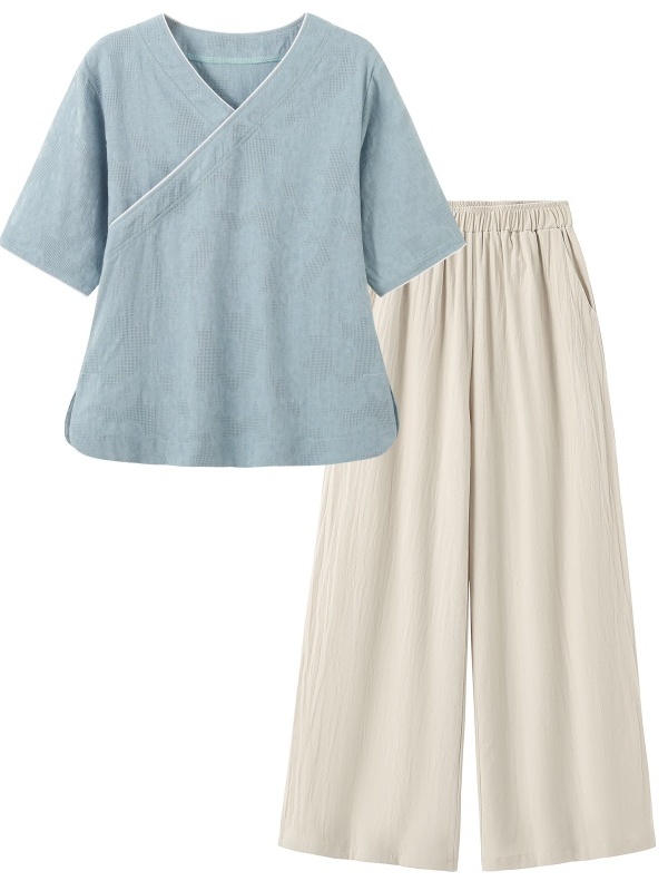 New Chinese Style Artistic Ret - Linen Pant Wide ulasan dan harga